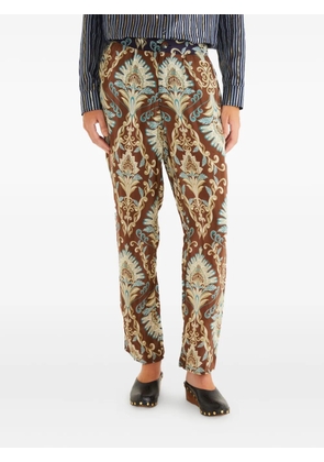 FARM Rio arabesque print trousers - Brown