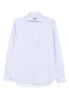 Canali pinstripe long-sleeved shirt - Blue