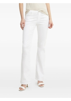 Armani Exchange logo-patch flared jeans - White