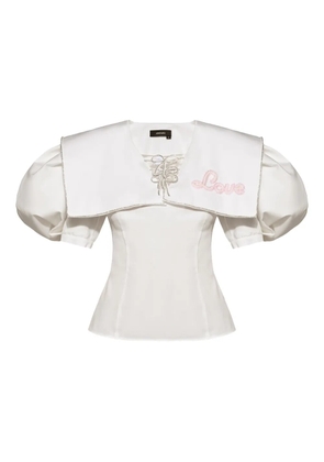 ANOUKI embroidered cotton blouse - White