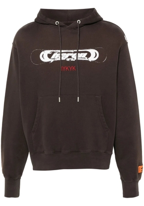 Heron Preston HP IYKYK cotton hoodie - Brown