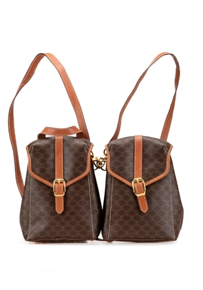 Celine Pre-Owned 1995 Mini Macadam Coated Canvas Twin backpack - Brown