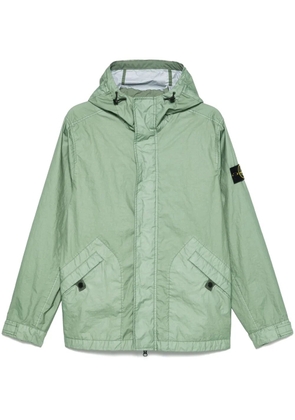 Stone Island crinkled-finish coat - Green