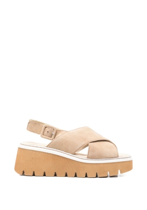 GABOR criss-cross platform sandals - Neutrals