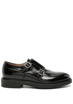Gianvito Rossi Scott buckled leather shoes - Black