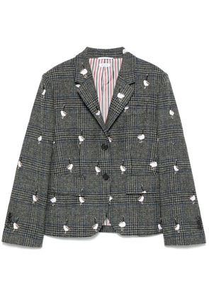 Thom Browne Prince of Wales Hunting tweed blazer - Grey