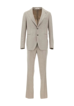 Tagliatore pinstripe single-breasted suit - Neutrals