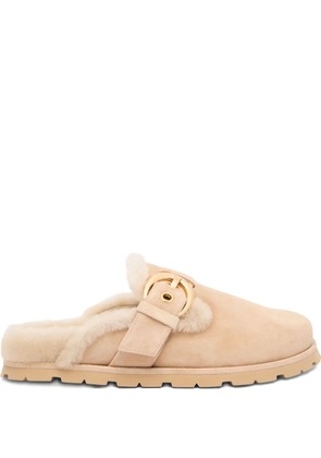 Stuart Weitzman Chrystie shearling mules - Neutrals