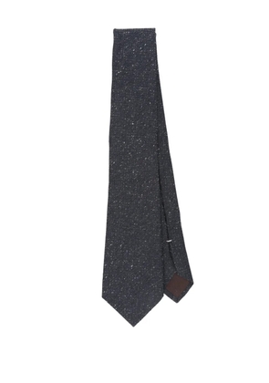 Canali speckled silk tie - Blue