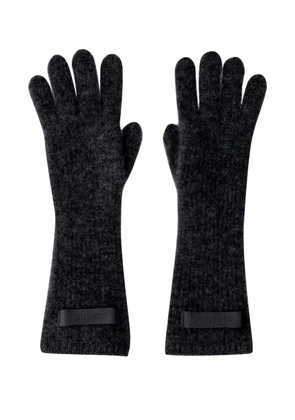 Jacquemus ribbed logo gloves - Black
