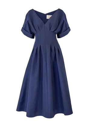 Carolina Herrera gathered-waist midi dress - Blue