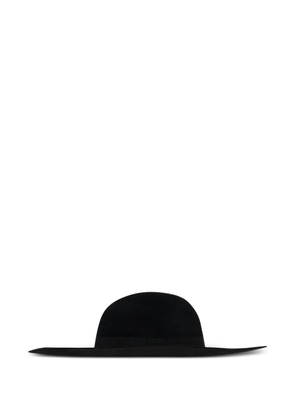 Saint Laurent Pre-Owned Ribbon Band Flat Brim hat - Black