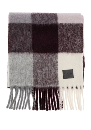IRO checked fringed scarf - Red