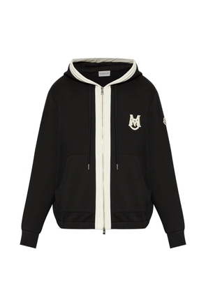 Moncler logo-appliqué hoodie - Black