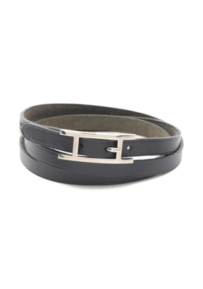 Hermès Pre-Owned 2001 Api 3 long leather bracelet - Black