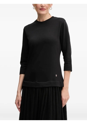 Joop! three-quarter-sleeve tulle dress - Black