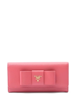 Prada Pre-Owned 2010s Saffiano bow bi-fold wallet - Pink