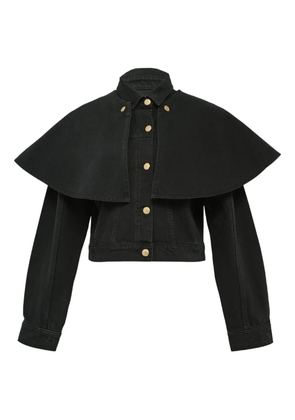 Ulla Johnson The Agata cape denim jacket - Green