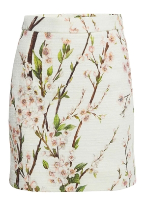 Dolce & Gabbana Pre-Owned floral-print mini skirt - White