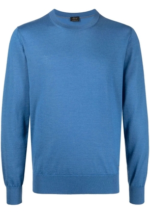 Brioni fine-knit silk-cashmere jumper - Blue