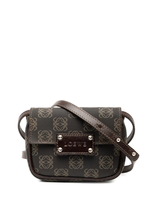 Loewe Pre-Owned 2010-2025 Mini Anagram Coated Canvas crossbody bag - Brown