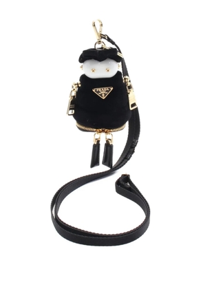 Prada Pre-Owned 2020s Robot velvet bag charm - Black