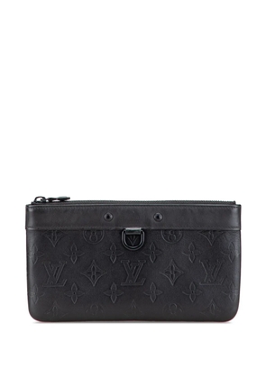 Louis Vuitton Pre-Owned 2019 Monogram Shadow Pochette Discovery PM clutch bag - Black