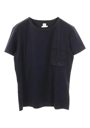 Hermès Pre-Owned 1920s embroidered-detail T-shirt - Blue