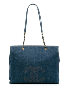 CHANEL Pre-Owned 1996-1997 CC Denim Chain tote bag - Blue