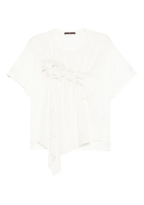 High Mentor frilled top - White