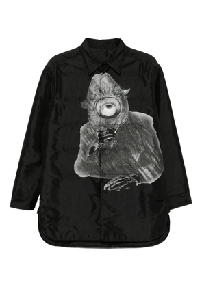 Yohji Yamamoto printed shirt jacket - Black