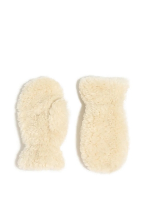 Apparis Coco bouclette gloves - Neutrals