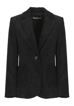 D.Exterior corduroy welt-pocket blazer - Black