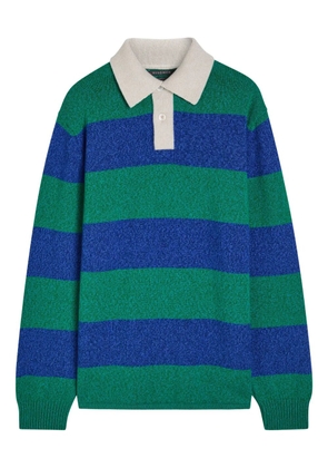 Begg x Co striped-pattern collared polo shirt - Green