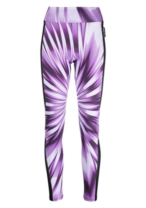 Plein Sport tie-dye high-waisted leggings - Purple