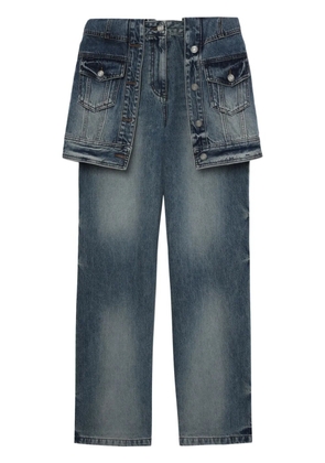 Juun.J layered panelled jeans - Blue