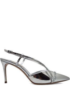 Casadei crystal-embellished slingback pumps - Silver