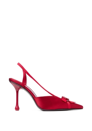 Jimmy Choo Faya bow-detail slingback pumps - Red