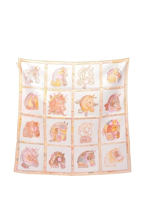Hermès Pre-Owned Chevaloscope scarf - White