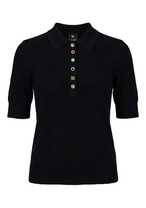 PS Paul Smith button polo shirt - Black