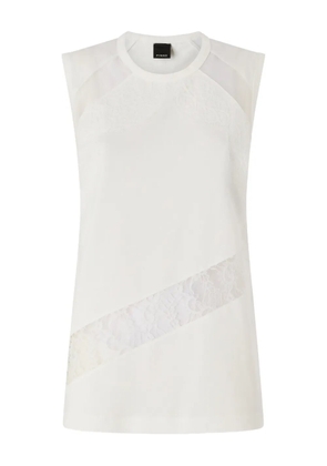 PINKO lace-panelled top - White