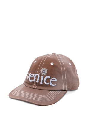 ERL embroidered baseball cap - Brown