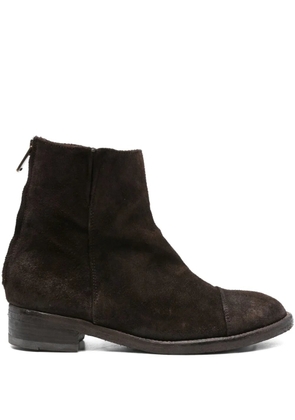 KING TARTUFOLI zip-detail suede boots - Brown