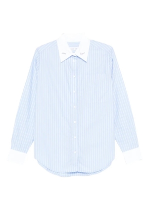 Maison Labiche stripes embroidered collar shirt - Blue