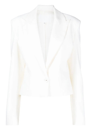 Costarellos single-breasted cropped blazer - White