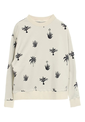 Jil Sander Pre-Owned 2010s Palm Tree intarsia sweatshirt - White