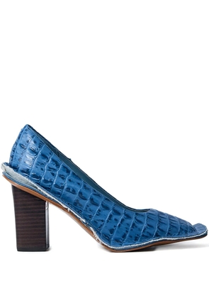 Martine Rose x Clarks 80mm leather pumps - Blue