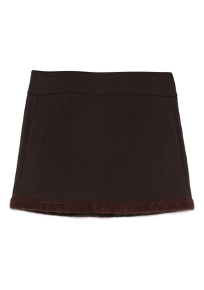 Dorothee Schumacher milano-stitch trim mini skirt - Brown