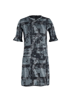 M Missoni Vintage striped round-collar mini dress - Blue