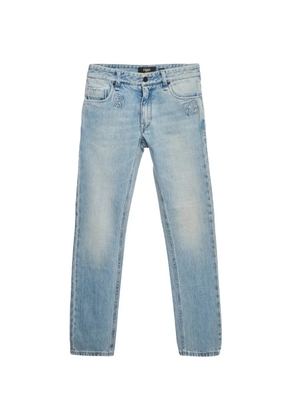 Fendi Pre-Owned logo-appliqué jeans - Blue